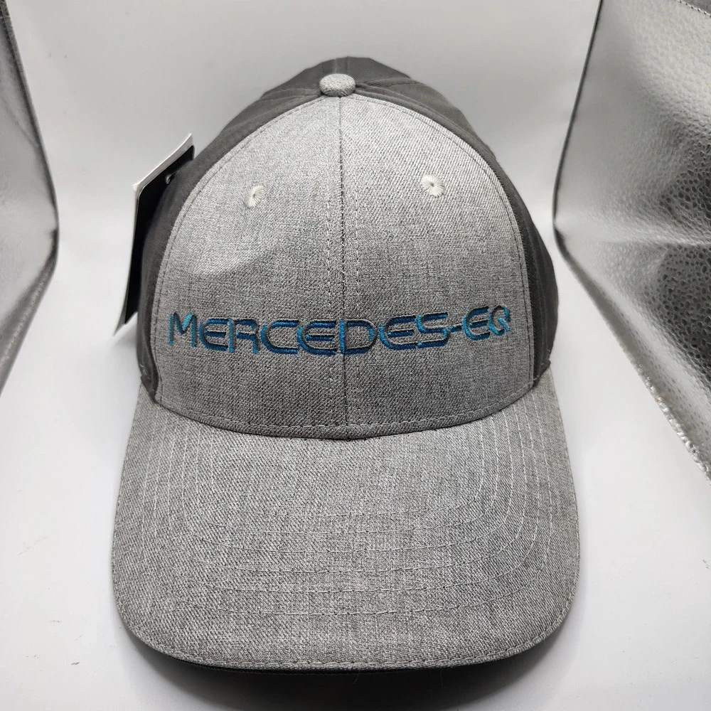Mercedes-Benz EQ Pro Style Cap Grey Blue Embroidery Adjustable Hat 1533554 NEW
